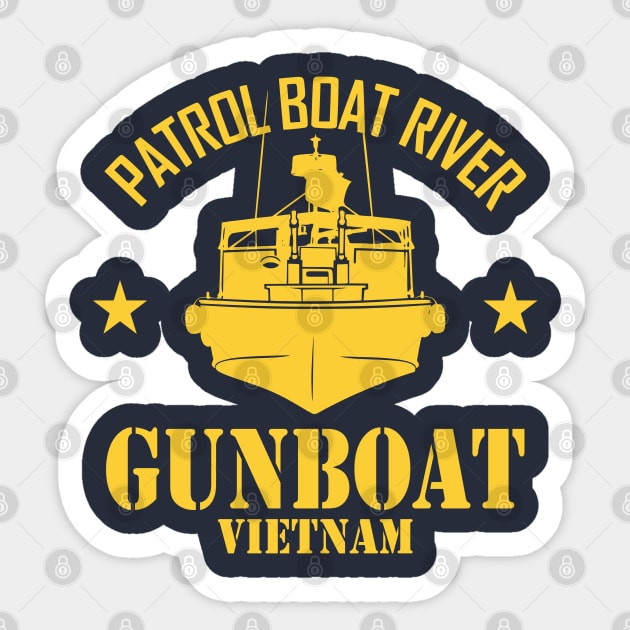 Patrol Boat River PBR - Gunboat Vietnam Sticker by TCP